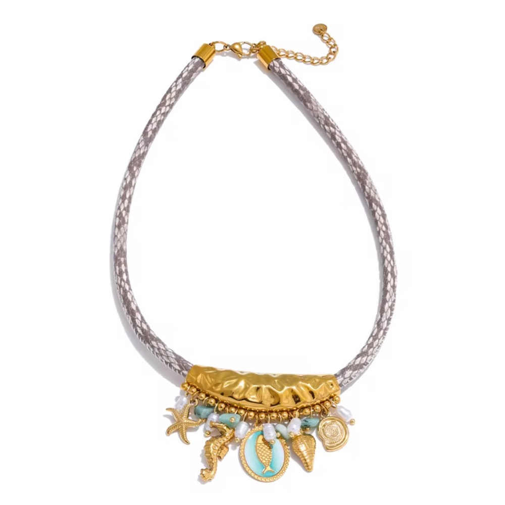 Gold and Silver Charm Necklace